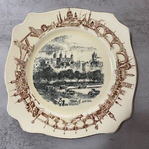 Vintage A. J. Wilkinson Tower of London There'll Always Be an England 9" Plate